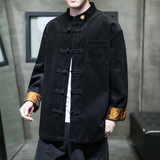 2024夏季风男装灯芯绒复古中式唐装汉服外套C229/Y713/P80，男装夹克，电商C229