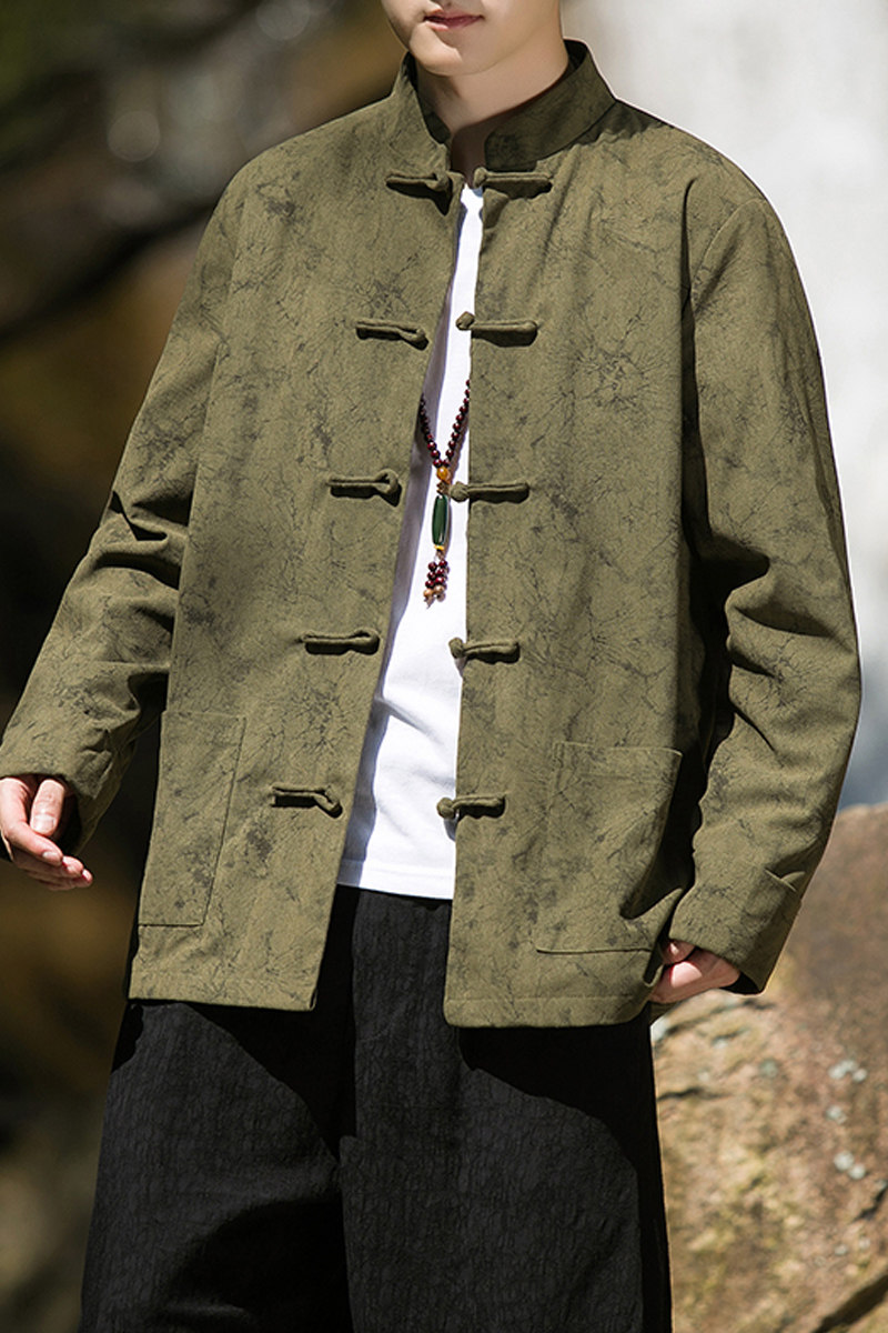 2024冬风男装灯芯绒复古中式唐装汉服夹克外套C229/Y765/P100,男装夹克,电商C229