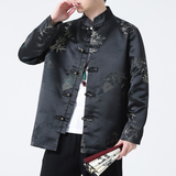 2024春夏风男装中式盘扣印花唐装汉服夹克外套C229-Y909-P110，男装夹克，电商C229