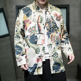 2023春夏风男装印花唐装复古大码汉服夹克外套C229/Y734/P90，男装夹克，电商C229