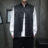 2025秋冬风男装印花唐装汉服马甲外套中式大码C229/Y789/P105，男装夹克，电商C229