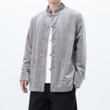 2025秋冬风男装丽丝绒唐装汉服夹克外套大码C229-Y1121-P120，男装夹克，电商C229