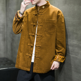 2024夏季风男装灯芯绒复古中式唐装汉服外套C229/Y713/P80，男装夹克，电商C229