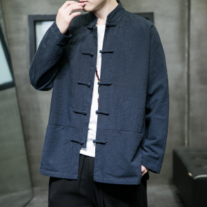 2024春夏风男装棉麻亚麻唐装汉服盘扣夹克外套C229/Y730/P90图片