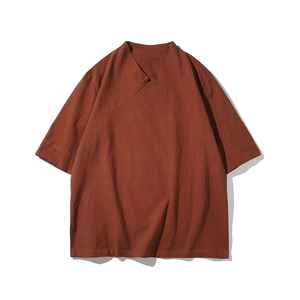 2025春夏风男装棉麻亚麻唐装汉服T恤宽松大码C229/T161/P45图片