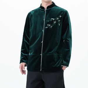 2025秋冬风男装刺绣唐装汉服夹克外套大码C229-Y1118-P115