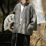 2024秋冬风男装棉麻亚麻唐装汉服风衣外套大码C229/Y791/P80，男装风衣，电商C229