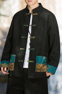 2024秋冬风男装灯芯绒中式唐装汉服夹克外套C229-Y766-P95图片