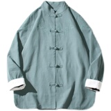2024春秋新款风刺绣唐装汉服盘扣外套夹克大码C229/Y36/P80，男装夹克，电商C229