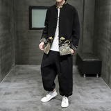 2024春夏风男装刺绣套装两件套唐装汉服大码C229/TZ319/P110，男装休闲套装，电商C229