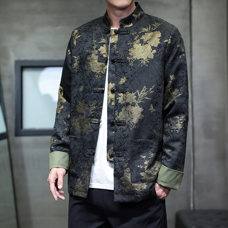2025秋冬风男装印花唐装汉服夹克外套大码C229-Y1123-P120图片