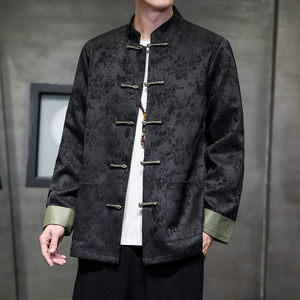2024秋冬风男装复古盘口中式唐装汉服夹克外套C229/Y764/P100图片