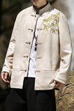 2024冬风男装鹿皮绒中式盘扣唐装汉服夹克外套C229/Y756/P105，男装夹克，电商C229