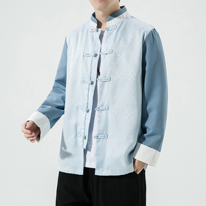 2024春夏风男装拼接撞色盘扣唐装汉服夹克外套C229/Y727/P90图片