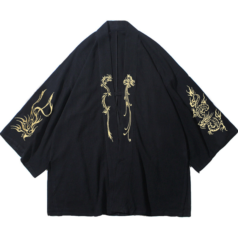 2024夏季刺绣唐装汉服五分袖复古中式风衣大码宽松C229/F501/P65,男装民族服装,电商C229