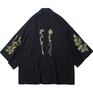 2024夏季刺绣唐装汉服五分袖复古中式风衣大码宽松C229/F501/P65图片