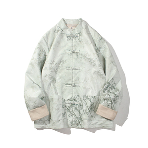 2024春风男装鹿皮绒复古中式唐装汉服夹克外套C229/Y754/P105图片