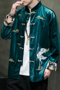 2024秋冬风男装刺绣复古唐装汉服外套夹克大码C229/Y638/P70图片