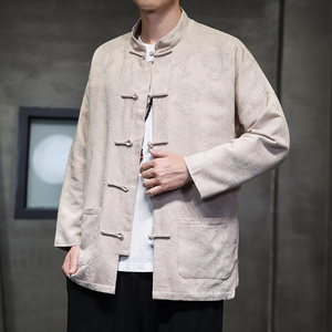 2024秋冬风男装中式复古提花唐装汉服夹克外套C229/Y773/P105图片