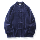 2024冬风男装丽丝绒复古中式唐装汉服夹克外套C229/Y802/P110，男装夹克，电商C229