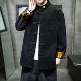 2024夏季风男装灯芯绒复古中式唐装汉服外套C229/Y713/P80，男装夹克，电商C229