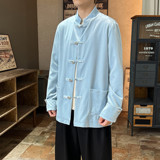 2025秋冬风男装丽丝绒唐装汉服夹克外套大码C229-Y1121-P120，男装夹克，电商C229
