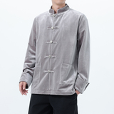 2025秋冬风男装丽丝绒唐装汉服夹克外套大码C229-Y1121-P120，男装夹克，电商C229