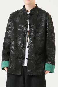 2024秋风男装鹿皮绒复古中式唐装汉服夹克外套C229/Y757/P105图片