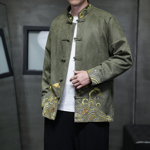 2025秋冬风男装刺绣唐装汉服夹克外套大码C229/Y1062/P125图片