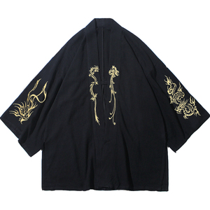 2024春夏风男装刺绣唐装汉服披风开衫外套大码C229/F501/P65图片
