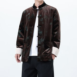 2025秋冬风男装丽丝绒唐装汉服夹克外套大码C229-Y1115-P120，男装夹克，电商C229