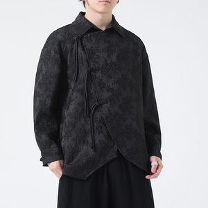 2024春夏风男装中式提花唐装汉服长袖衬衫衬衣C229-Y1012-P80图片