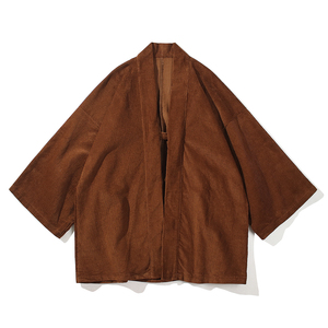 2024秋冬风男装灯芯绒复古披风唐装汉服风衣C229/Y777/P70图片