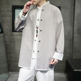 2024春夏风男主棉麻亚麻盘扣唐装汉服夹克外套C229/Y658/P80，男装夹克，电商C229