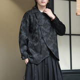 2024春夏新款风男装提花唐装汉服长袖衬衫衬衣C229-Y1012-P80，男装衬衫，电商C229