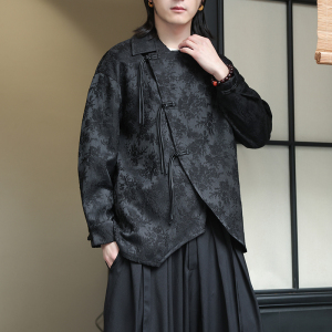 2024春夏新款风男装提花唐装汉服长袖衬衫衬衣C229-Y1012-P80图片