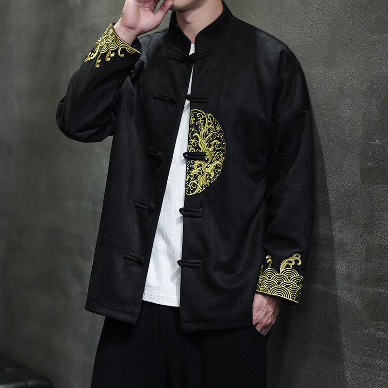 2025秋冬风男装刺绣中式唐装汉服夹克外套C229/Y1047/P120,男装夹克,电商C229