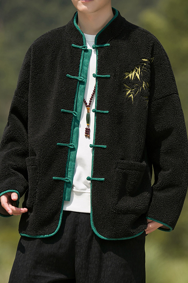 2023秋冬风男装羊羔毛中式唐装汉服棉衣棉袄C229-Y792-P150,男装棉衣,电商C229