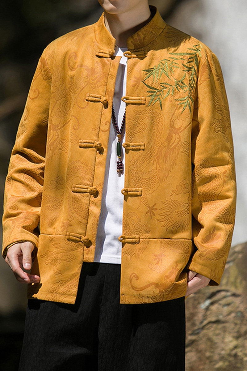 2024冬风男装鹿皮绒复古中式唐装汉服夹克外套C229/Y756/P105,男装夹克,电商C229