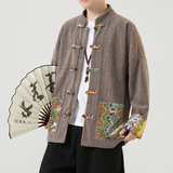 2024秋冬风男装拼接复古中式唐装汉服夹克外套C229/Y758/P105，男装夹克，电商C229