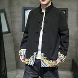 2024秋冬风男装棉麻亚麻刺绣唐装汉服外套上衣C229/Y631/P80，男装夹克，电商C229