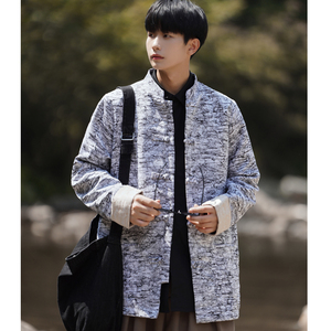 2024秋冬风男装缎面复古中式唐装汉服外套夹克C229/Y751/P95图片