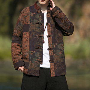 2024秋冬风男装中式盘扣棉布唐装汉服夹克外套C229/Y750/P100图片