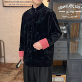 2025秋冬风男装丽丝绒唐装汉服夹克外套大码C229-Y1115-P120，男装夹克，电商C229
