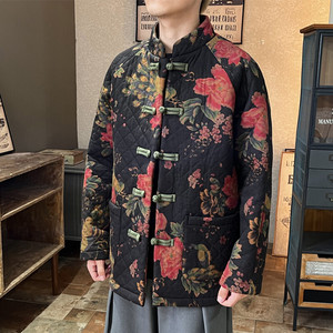 2025秋冬风印花唐装汉服男装棉衣棉袄大码C229-Y1126-P160图片