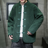 2023冬季风男装羊羔毛复古中式唐装汉服棉衣C229/Y924/P140，男装棉衣，电商C229