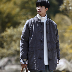 2024秋冬风男装灯芯绒复古中式唐装汉服棉衣C229/MY44/P140图片