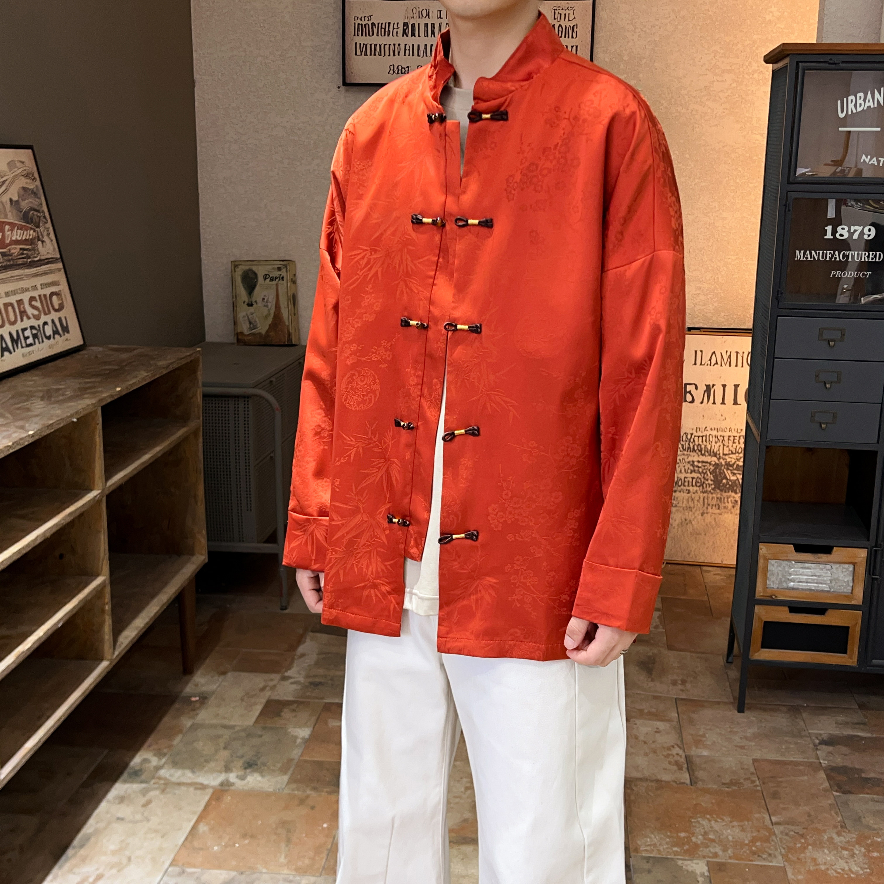 2025秋冬风男装冰丝唐装汉服夹克外套大码中式C229/Y771/P100,男装夹克,电商C229