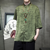 2024春夏新款风男装中式冰丝唐装汉服衬衫衬衣C229-Y903-P65，男装衬衫，电商C229