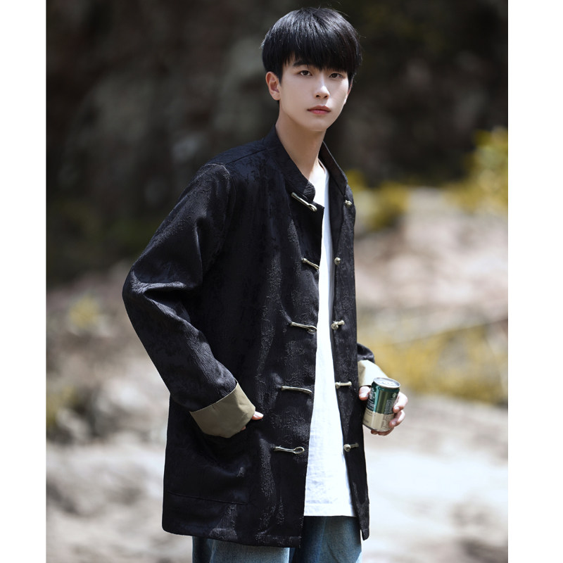 2024秋冬风男装盘扣复古中式唐装汉服夹克外套C229/Y764/P100,男装夹克,电商C229